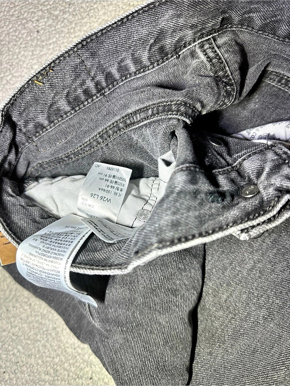 Levi's 501 Original Fit Jeans Straight Leg Gray - Picture 7 of 8